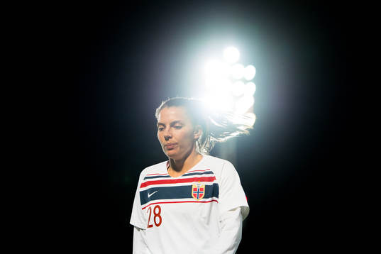 Cecilie Redisch Kvamme of Norway at half-time