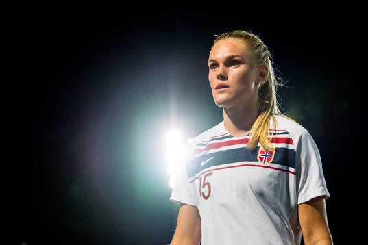 Kristine Leine of Norway at half-time