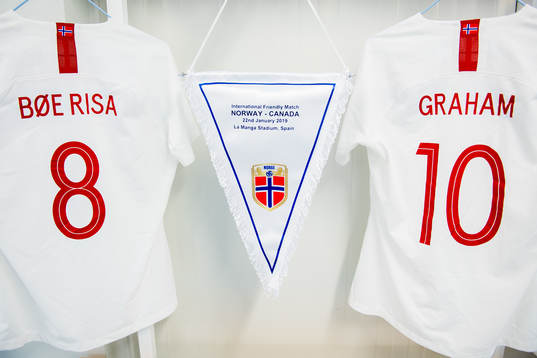 The shirts of Vilde Bøe Risa and Caroline Graham Hansen