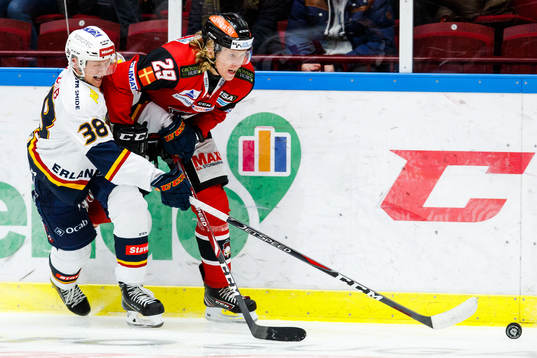 Djurgårdens Olle Alsing och Malmö Redhawks Marcus