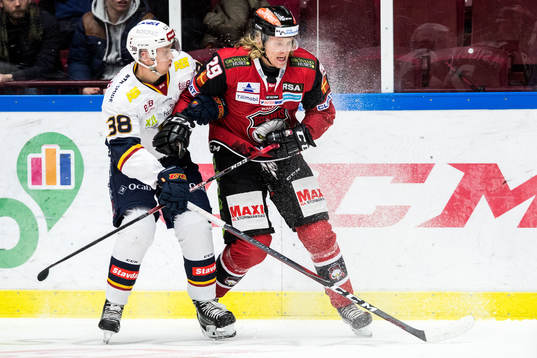 Djurgårdens Olle Alsing och Malmö Redhawks Marcus