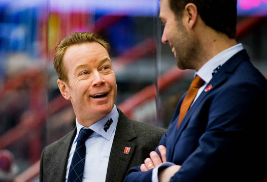 Örebros tränare Niklas Eriksson och assisterande tränare