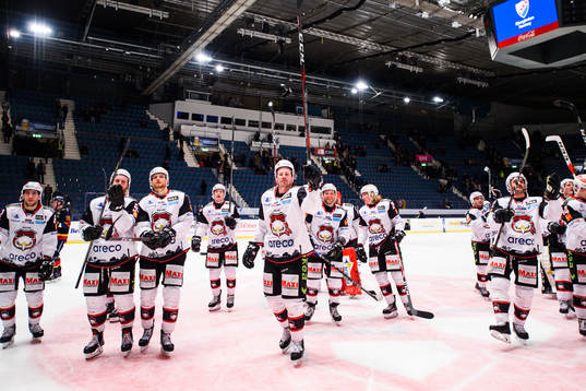 Malmö Redhawks spelare jublar