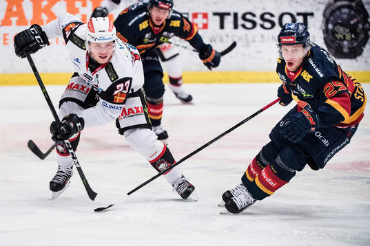 Malmö Redhawks Christoffer Forsberg och Djurgårdens