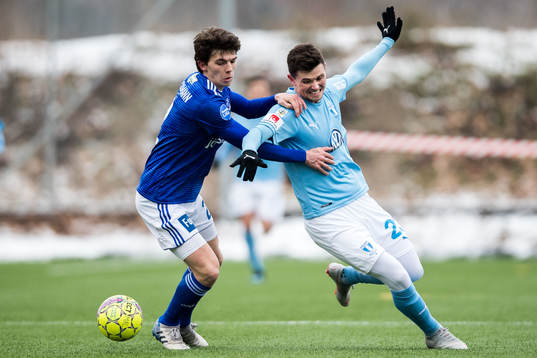 Lyngbys Markus Backmann och Malmö FFs Marcus Antonsson