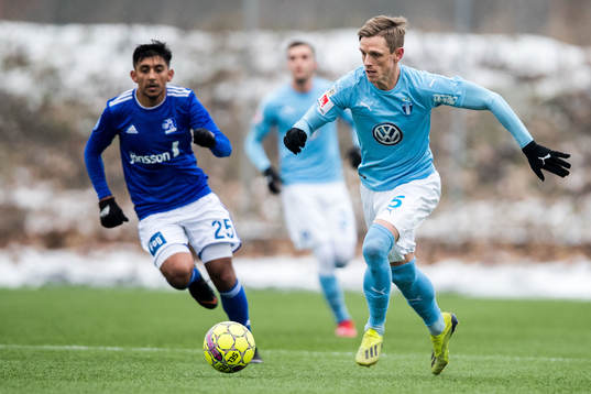 Lyngbys Adnan Mohammad och Malmö FFs Sören Rieks