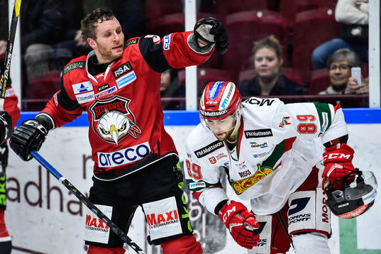 Malmö Redhawks Frederik Storm och Ryan Johnston i bråk