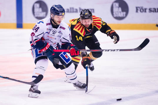 Linköpings Jimmy Andersson och Brynäs Johan Alcén
