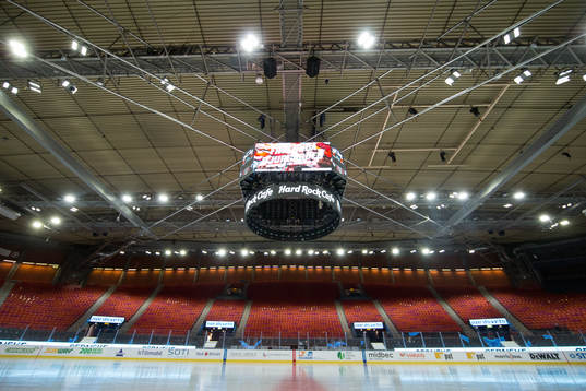 Scandinavium interiört innan ishockeymatchen i SHL mellan