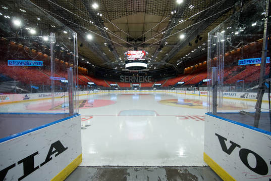 Scandinavium interiört innan ishockeymatchen i SHL mellan