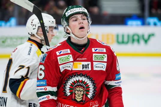 Frölundas Oliwer Fjellström deppar