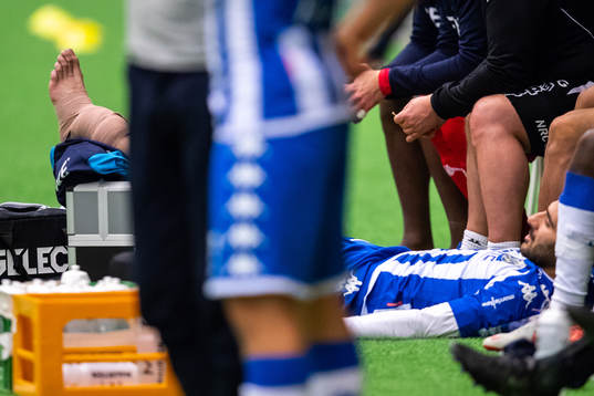 IFK Göteborgs Sargon Abraham med lindat ben