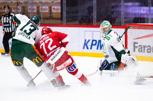 Timrås Sebastian Ohlsson och Färjestads Daniel Viksten