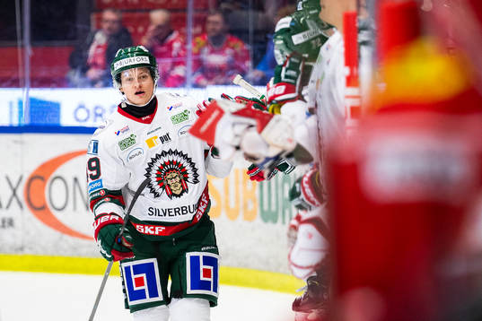 Frölundas Rhett Rakshani jublar