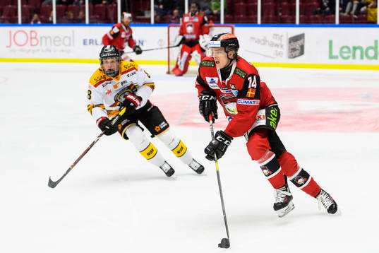 Malmö Redhawks Carl-Johan Lerby och Luleås Noel Gunler