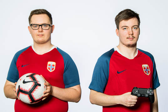Chris-Andre Skogland and Steffen Langhaug of Norway pose