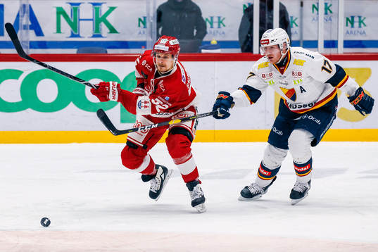 Timrås Johannes Salmonsson och Djurgårdens Henrik Eriksson