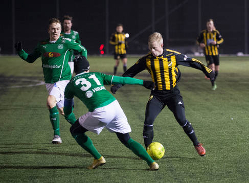 IFK Hässleholms Joel Andersson i träningsmatchen mellan