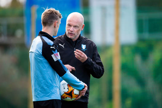 Sören Rieks och tränare Uwe Rösler