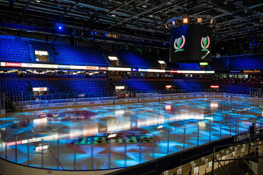 Interiörbild över Löfbergs Arena