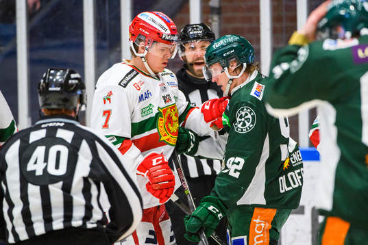 Moras Erlend Lesund i bråk med Färjestads Jesper Olofsson
