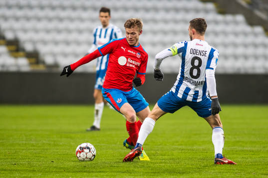 Helsingborgs Andreas Landgren och Odenses Janus Drachmann