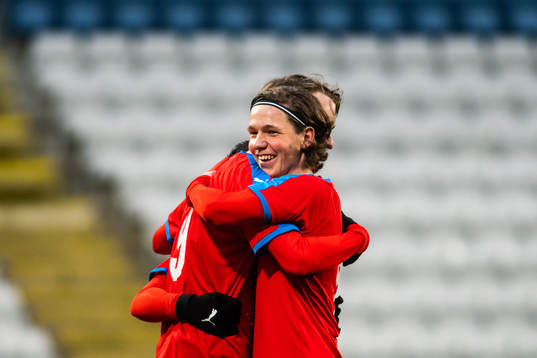 Helsingborgs Rasmus Jönsson och Max Svensson jublar