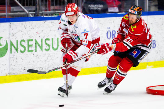Timrås Marcus Hardegård och Örebros Marcus Weinstock