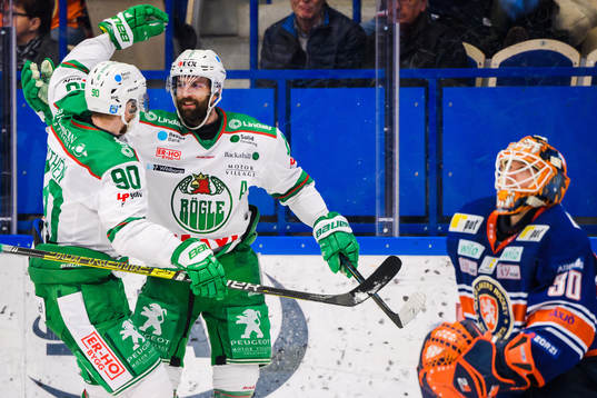 Rögles Ted Brithén och Taylor Matson jublar