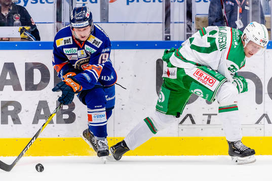 Växjös Tuomas Kiiskinen och Rögles Jesper Williamsson