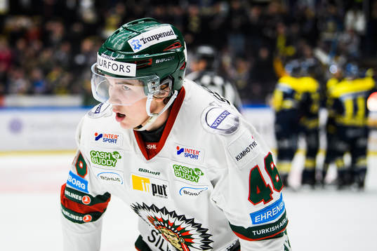 Frölundas Oliwer Fjellström deppar