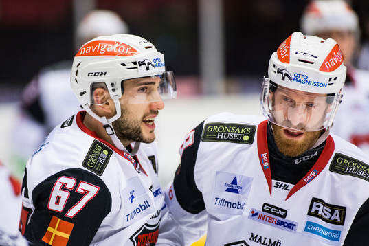Malmö Redhawks Konstantin Komarek och Jens Olsson