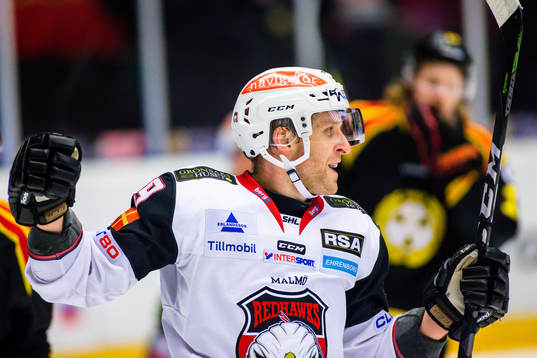 Malmö Redhawks Frederik Storm jublar