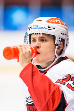 Malmö Redhawks Christoffer Forsberg innan ishockeymatchen
