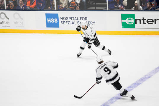 Oscar Fanteberg and Adrian Kempe of Los Angeles Kings