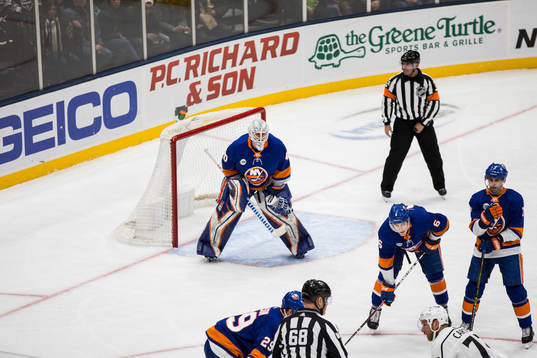 Goalkeeper Robin Lehner of New York Islanders