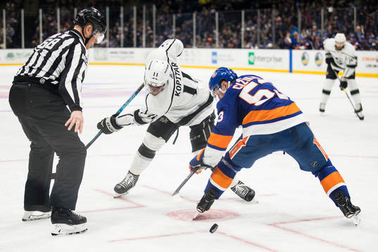 Anze Kopitar of Los Angeles Kings and Casey Cizakas of New