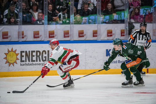 Moras Kevin Gagné och Färjestads Gustav Rydahl