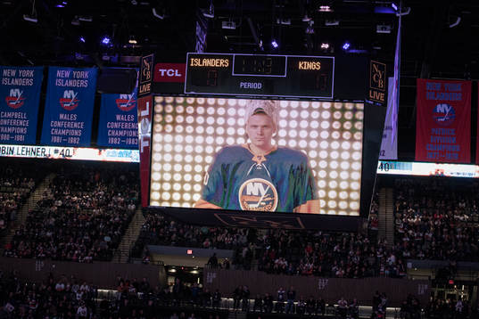Robin Lehner of New York Islanders is displayed