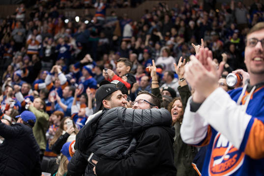 Spectators in the stands