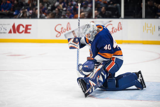 Goalkeeper Robin Lehner of New York Islanders