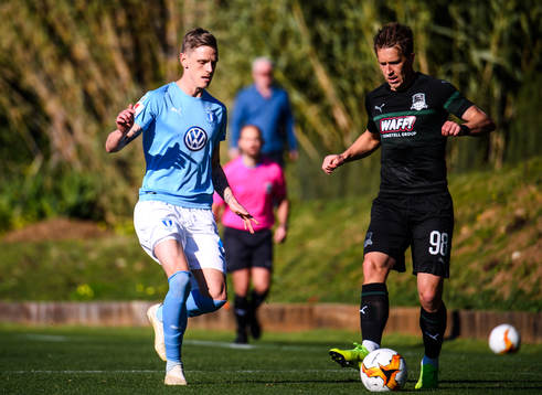 Sören Rieks of Malmö FF and Sergei Petrov of Krasnodar