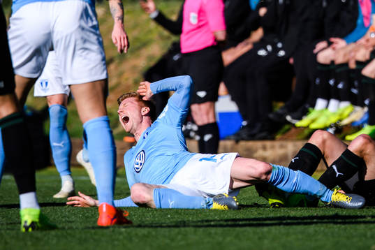 Anders Christiansen of Malmö FF in pain