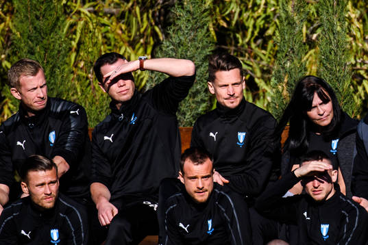 Sports Director Daniel Andersson and Markus Rosenberg of