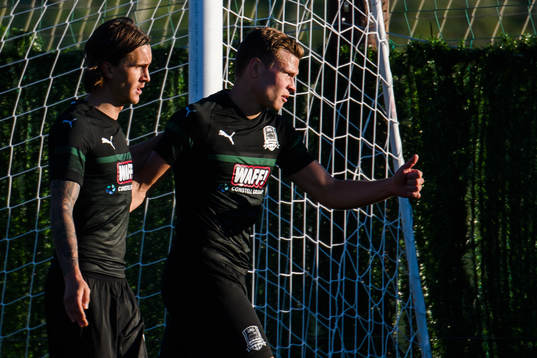 Kristoffer Olsson and Viktor Claesson of Krasnodar