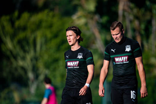 Kristoffer Olsson and Viktor Claesson of Krasnodar
