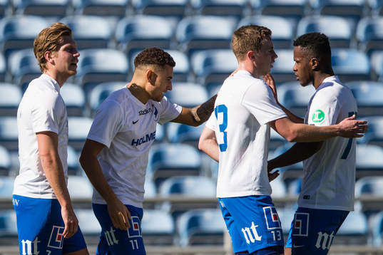 Norrköpings Jordan Larsson (m) jublar