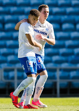 Norrköpings Jordan Larsson jublar