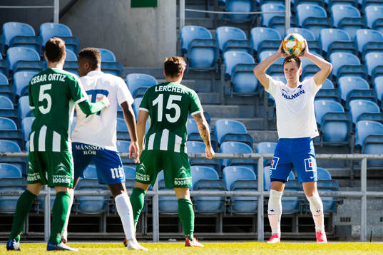 Norrköpings Erik Lindell med ett inkast