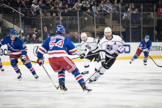 Pavel Buchnevich, Adam McQuaid, Ilya Kovalchuk, Jeff
